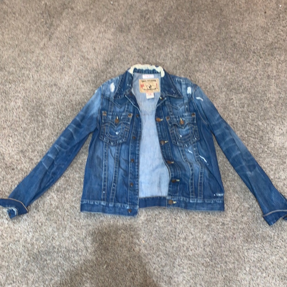 True religion mens Jean jacket size: large
